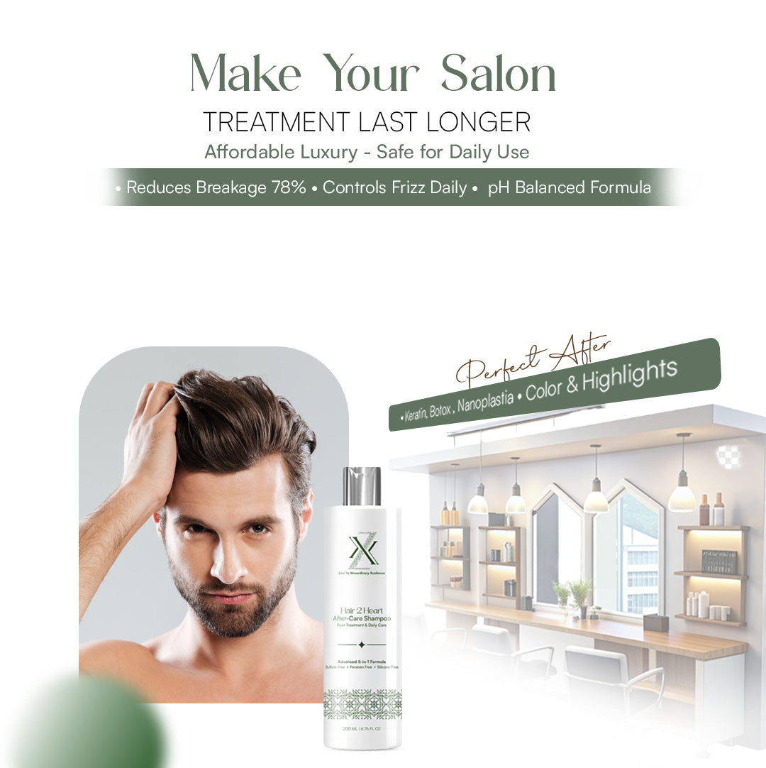 ZXX After Care Shampoo For Men| Keratin | Botox | Nanoplastia | Color | Dry & Damaged